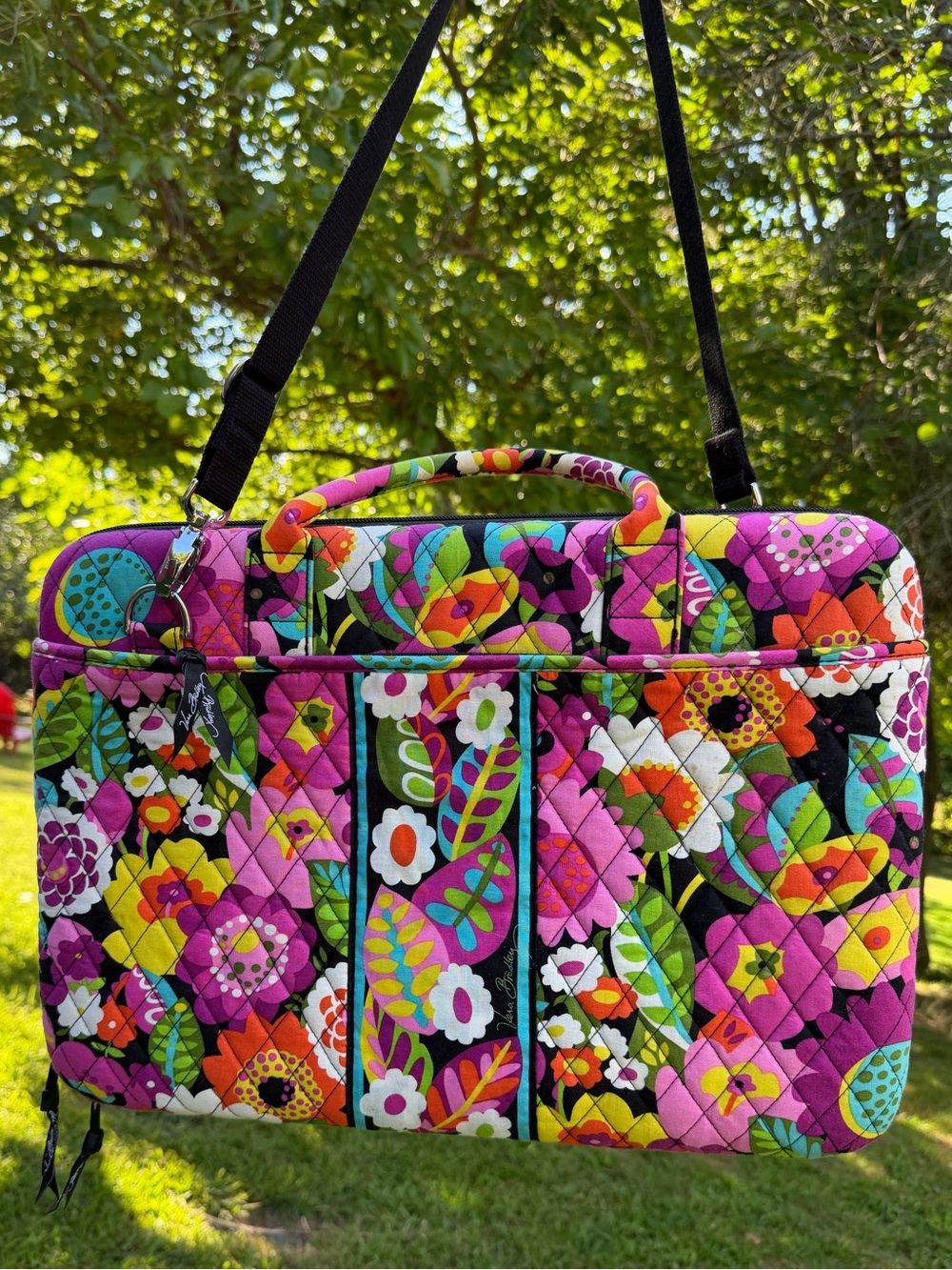 Vera Bradley Va Va Bloom Laptop Portfolio 17” Computer Bag NWT